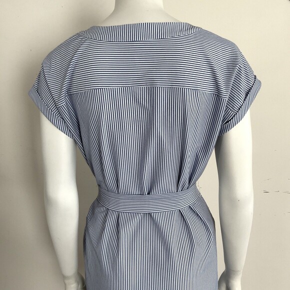 Vineyard Vines Blue White Striped Harbor Belted Tunic S - Picture 14 of 15